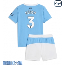 Echipament fotbal Manchester City Ruben Dias #3 Tricou Acasa 2025-26 pentru copii maneca scurta (+ Pantaloni scurti)