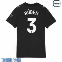 Echipament fotbal Manchester City Ruben Dias #3 Tricou Deplasare 2025-26 pentru femei maneca scurta