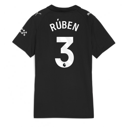 Echipament fotbal Manchester City Ruben Dias #3 Tricou Deplasare 2025-26 pentru femei maneca scurta Echipament fotbal Manchester City Ruben Dias #3 Tricou Deplasare 2025-26 pentru femei maneca scurta