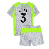 Echipament fotbal Manchester City Ruben Dias #3 Tricou Treilea 2025-26 pentru copii maneca scurta (+ Pantaloni scurti)