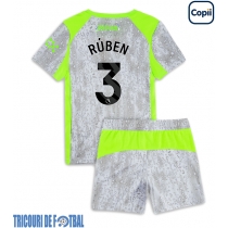 Echipament fotbal Manchester City Ruben Dias #3 Tricou Treilea 2025-26 pentru copii maneca scurta (+ Pantaloni scurti)