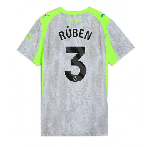 Echipament fotbal Manchester City Ruben Dias #3 Tricou Treilea 2025-26 pentru femei maneca scurta Echipament fotbal Manchester City Ruben Dias #3 Tricou Treilea 2025-26 pentru femei maneca scurta