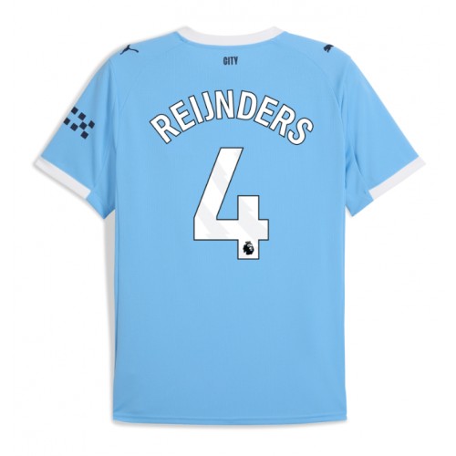Echipament fotbal Manchester City Tijjani Reijnders #4 Tricou Acasa 2025-26 maneca scurta Echipament fotbal Manchester City Tijjani Reijnders #4 Tricou Acasa 2025-26 maneca scurta