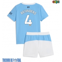 Echipament fotbal Manchester City Tijjani Reijnders #4 Tricou Acasa 2025-26 pentru copii maneca scurta (+ Pantaloni scurti)