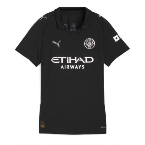Echipament fotbal Manchester City Tijjani Reijnders #4 Tricou Deplasare 2025-26 pentru femei maneca scurta Echipament fotbal Manchester City Tijjani Reijnders #4 Tricou Deplasare 2025-26 pentru femei maneca scurta