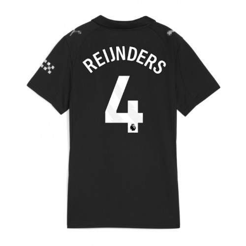 Echipament fotbal Manchester City Tijjani Reijnders #4 Tricou Deplasare 2025-26 pentru femei maneca scurta Echipament fotbal Manchester City Tijjani Reijnders #4 Tricou Deplasare 2025-26 pentru femei maneca scurta