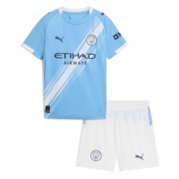 Echipament fotbal Manchester City Tricou Acasa 2025-26 pentru copii maneca scurta (+ Pantaloni scurti)