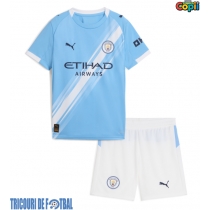 Echipament fotbal Manchester City Tricou Acasa 2025-26 pentru copii maneca scurta (+ Pantaloni scurti)