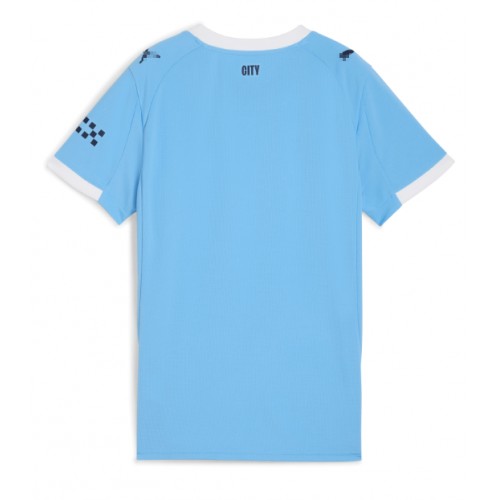 Echipament fotbal Manchester City Tricou Acasa 2025-26 pentru femei maneca scurta Echipament fotbal Manchester City Tricou Acasa 2025-26 pentru femei maneca scurta