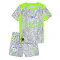 Echipament fotbal Manchester City Tricou Treilea 2025-26 pentru copii maneca scurta (+ Pantaloni scurti)