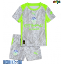 Echipament fotbal Manchester City Tricou Treilea 2025-26 pentru copii maneca scurta (+ Pantaloni scurti)