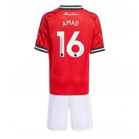 Echipament fotbal Manchester United Amad Diallo #16 Tricou Acasa 2025-26 pentru copii maneca scurta (+ Pantaloni scurti)