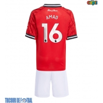 Echipament fotbal Manchester United Amad Diallo #16 Tricou Acasa 2025-26 pentru copii maneca scurta (+ Pantaloni scurti)