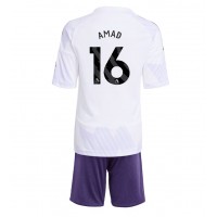 Echipament fotbal Manchester United Amad Diallo #16 Tricou Deplasare 2025-26 pentru copii maneca scurta (+ Pantaloni scurti)