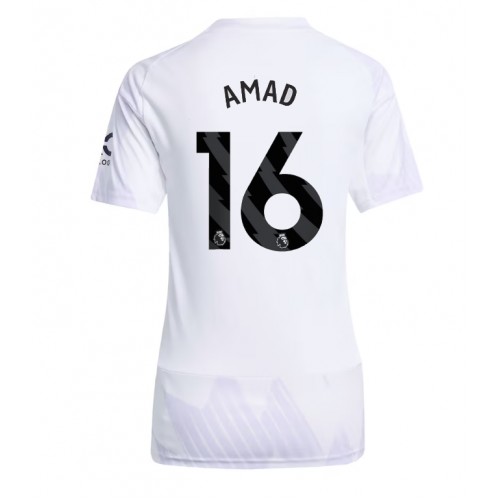 Echipament fotbal Manchester United Amad Diallo #16 Tricou Deplasare 2025-26 pentru femei maneca scurta Echipament fotbal Manchester United Amad Diallo #16 Tricou Deplasare 2025-26 pentru femei maneca scurta