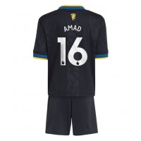 Echipament fotbal Manchester United Amad Diallo #16 Tricou Treilea 2025-26 pentru copii maneca scurta (+ Pantaloni scurti)