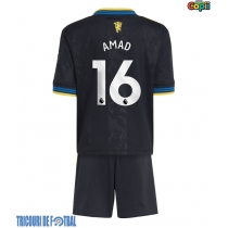 Echipament fotbal Manchester United Amad Diallo #16 Tricou Treilea 2025-26 pentru copii maneca scurta (+ Pantaloni scurti)