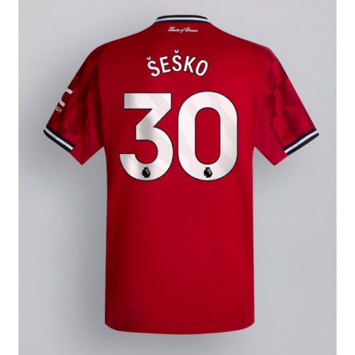 Echipament fotbal Manchester United Benjamin Sesko #30 Tricou Acasa 2025-26 maneca scurta Echipament fotbal Manchester United Benjamin Sesko #30 Tricou Acasa 2025-26 maneca scurta