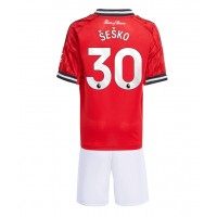 Echipament fotbal Manchester United Benjamin Sesko #30 Tricou Acasa 2025-26 pentru copii maneca scurta (+ Pantaloni scurti)