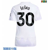 Echipament fotbal Manchester United Benjamin Sesko #30 Tricou Deplasare 2025-26 pentru femei maneca scurta