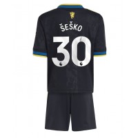Echipament fotbal Manchester United Benjamin Sesko #30 Tricou Treilea 2025-26 pentru copii maneca scurta (+ Pantaloni scurti)