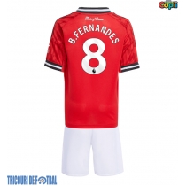 Echipament fotbal Manchester United Bruno Fernandes #8 Tricou Acasa 2025-26 pentru copii maneca scurta (+ Pantaloni scurti)