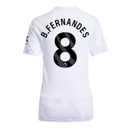 Echipament fotbal Manchester United Bruno Fernandes #8 Tricou Deplasare 2025-26 pentru femei maneca scurta Echipament fotbal Manchester United Bruno Fernandes #8 Tricou Deplasare 2025-26 pentru femei maneca scurta