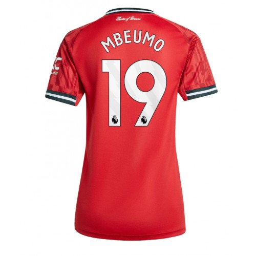 Echipament fotbal Manchester United Bryan Mbeumo #19 Tricou Acasa 2025-26 pentru femei maneca scurta Echipament fotbal Manchester United Bryan Mbeumo #19 Tricou Acasa 2025-26 pentru femei maneca scurta