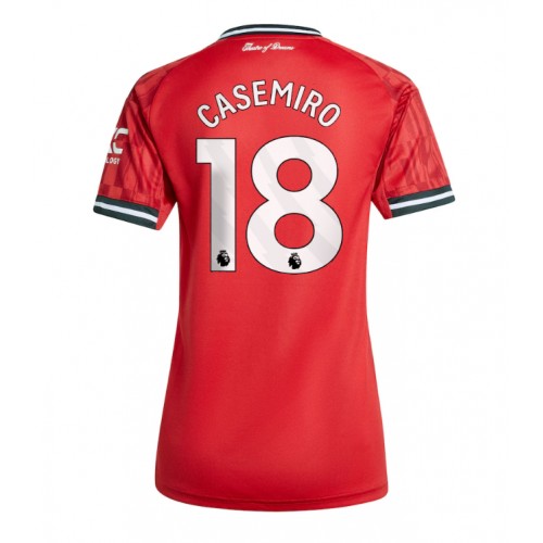 Echipament fotbal Manchester United Casemiro #18 Tricou Acasa 2025-26 pentru femei maneca scurta Echipament fotbal Manchester United Casemiro #18 Tricou Acasa 2025-26 pentru femei maneca scurta