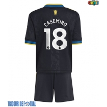 Echipament fotbal Manchester United Casemiro #18 Tricou Treilea 2025-26 pentru copii maneca scurta (+ Pantaloni scurti)