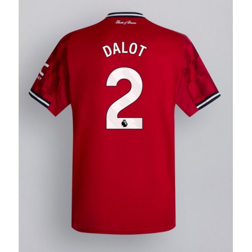 Echipament fotbal Manchester United Diogo Dalot #2 Tricou Acasa 2025-26 maneca scurta Echipament fotbal Manchester United Diogo Dalot #2 Tricou Acasa 2025-26 maneca scurta
