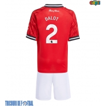 Echipament fotbal Manchester United Diogo Dalot #2 Tricou Acasa 2025-26 pentru copii maneca scurta (+ Pantaloni scurti)