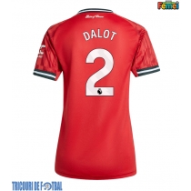 Echipament fotbal Manchester United Diogo Dalot #2 Tricou Acasa 2025-26 pentru femei maneca scurta