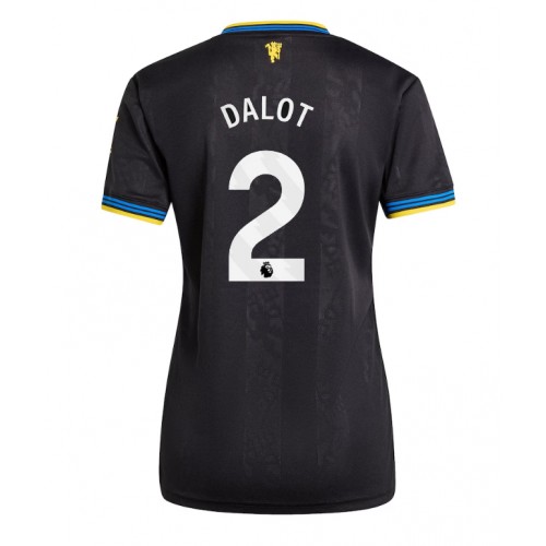 Echipament fotbal Manchester United Diogo Dalot #2 Tricou Treilea 2025-26 pentru femei maneca scurta Echipament fotbal Manchester United Diogo Dalot #2 Tricou Treilea 2025-26 pentru femei maneca scurta