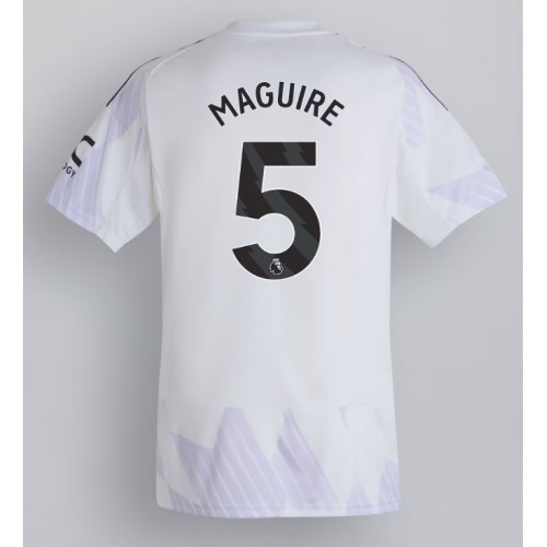 Echipament fotbal Manchester United Harry Maguire #5 Tricou Deplasare 2025-26 maneca scurta Echipament fotbal Manchester United Harry Maguire #5 Tricou Deplasare 2025-26 maneca scurta