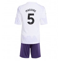 Echipament fotbal Manchester United Harry Maguire #5 Tricou Deplasare 2025-26 pentru copii maneca scurta (+ Pantaloni scurti)