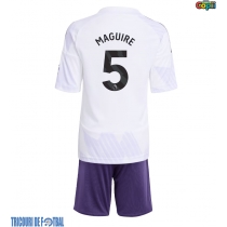 Echipament fotbal Manchester United Harry Maguire #5 Tricou Deplasare 2025-26 pentru copii maneca scurta (+ Pantaloni scurti)