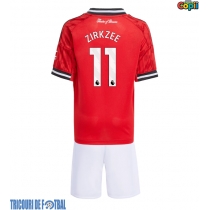 Echipament fotbal Manchester United Joshua Zirkzee #11 Tricou Acasa 2025-26 pentru copii maneca scurta (+ Pantaloni scurti)