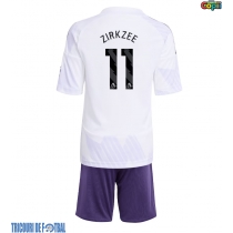 Echipament fotbal Manchester United Joshua Zirkzee #11 Tricou Deplasare 2025-26 pentru copii maneca scurta (+ Pantaloni scurti)