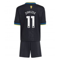 Echipament fotbal Manchester United Joshua Zirkzee #11 Tricou Treilea 2025-26 pentru copii maneca scurta (+ Pantaloni scurti)