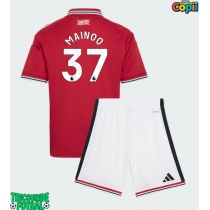 Echipament fotbal Manchester United Kobbie Mainoo #37 Tricou Acasa 2026-27 pentru copii maneca scurta (+ Pantaloni scurti)