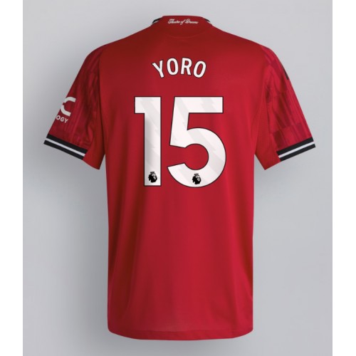 Echipament fotbal Manchester United Leny Yoro #15 Tricou Acasa 2025-26 maneca scurta Echipament fotbal Manchester United Leny Yoro #15 Tricou Acasa 2025-26 maneca scurta