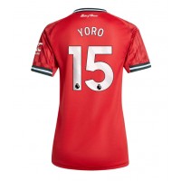 Echipament fotbal Manchester United Leny Yoro #15 Tricou Acasa 2025-26 pentru femei maneca scurta