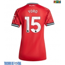 Echipament fotbal Manchester United Leny Yoro #15 Tricou Acasa 2025-26 pentru femei maneca scurta