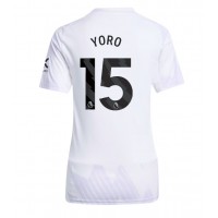 Echipament fotbal Manchester United Leny Yoro #15 Tricou Deplasare 2025-26 pentru femei maneca scurta