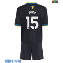 Echipament fotbal Manchester United Leny Yoro #15 Tricou Treilea 2025-26 pentru copii maneca scurta (+ Pantaloni scurti)