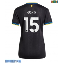 Echipament fotbal Manchester United Leny Yoro #15 Tricou Treilea 2025-26 pentru femei maneca scurta
