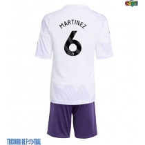 Echipament fotbal Manchester United Lisandro Martinez #6 Tricou Deplasare 2025-26 pentru copii maneca scurta (+ Pantaloni scurti)