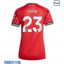 Echipament fotbal Manchester United Luke Shaw #23 Tricou Acasa 2025-26 pentru femei maneca scurta