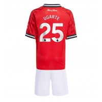 Echipament fotbal Manchester United Manuel Ugarte #25 Tricou Acasa 2025-26 pentru copii maneca scurta (+ Pantaloni scurti)